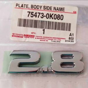 ໂລໂກ້ 2.8 ຕົວອັກສອນໂລໂກ້ ສຳລັບ New Fortuner ແລະ REVO ຂອງແທ້ຈາກສູນອາໄຫຼ່ TOYOTA